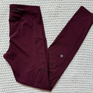 Lululemon maroon leggings size 6